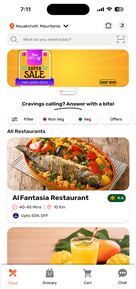 Food & Grocery Delivery Mobile App